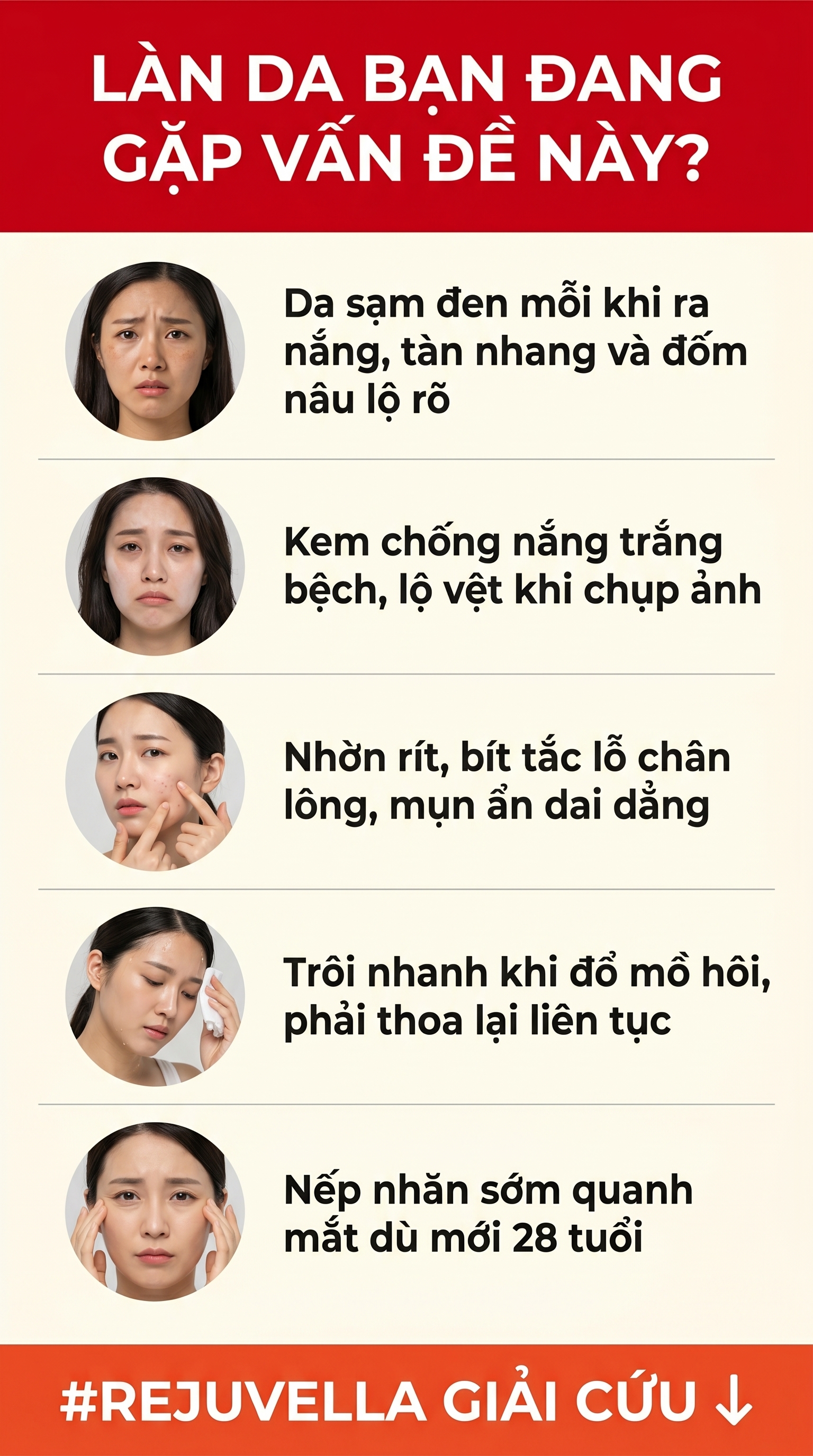 5 vấn đề da do nắng gắt